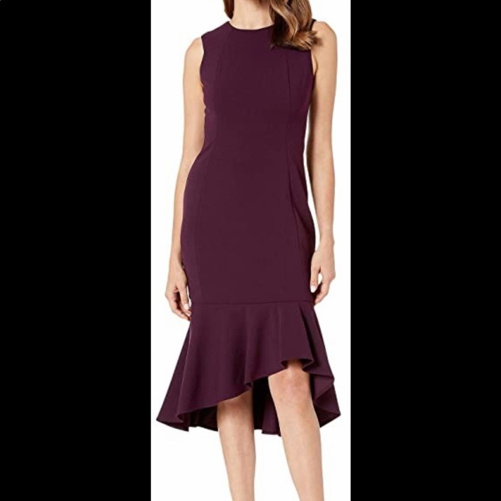 Calvin Klein sleeveless trumpet dress